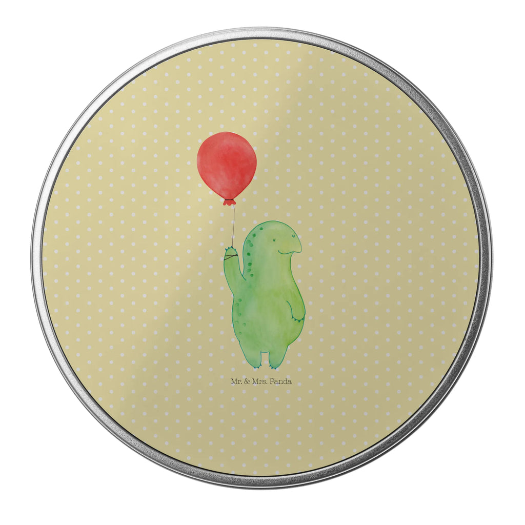 okrągła puszka z blachy żółw balon Skałka