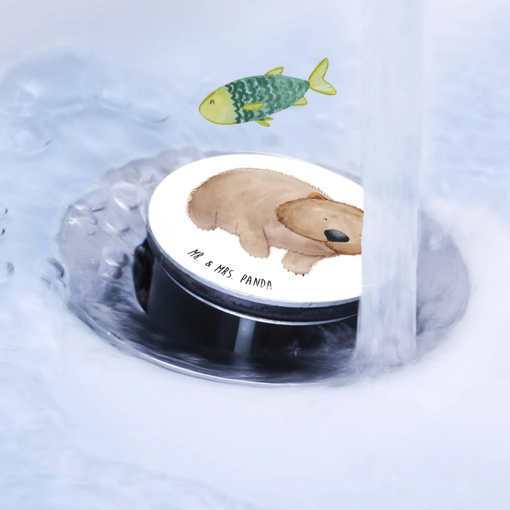 Waschbecken Stöpsel Wombat Waschbecken, Stöpsel, Ablaufgarnitur, Waschbecken Stopfen, Abflussstöpsel, Tiermotive, Gute Laune, lustige Sprüche, Tiere, Das Leben ist schön, Spruch, Motivation, Australien, Wombat