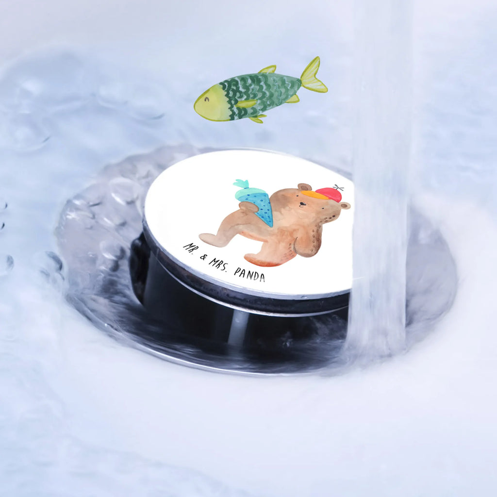 Sink plug bear School cone Washbasin plugs, drain plugs, drain set, washbasin, stoppers, washbasin plugs, universal, bear, teddy, teddy bear, cuddly toy, School bag, Bear motif, First day of school gift, School gift, Primary school, School enrolment gift, Starting school