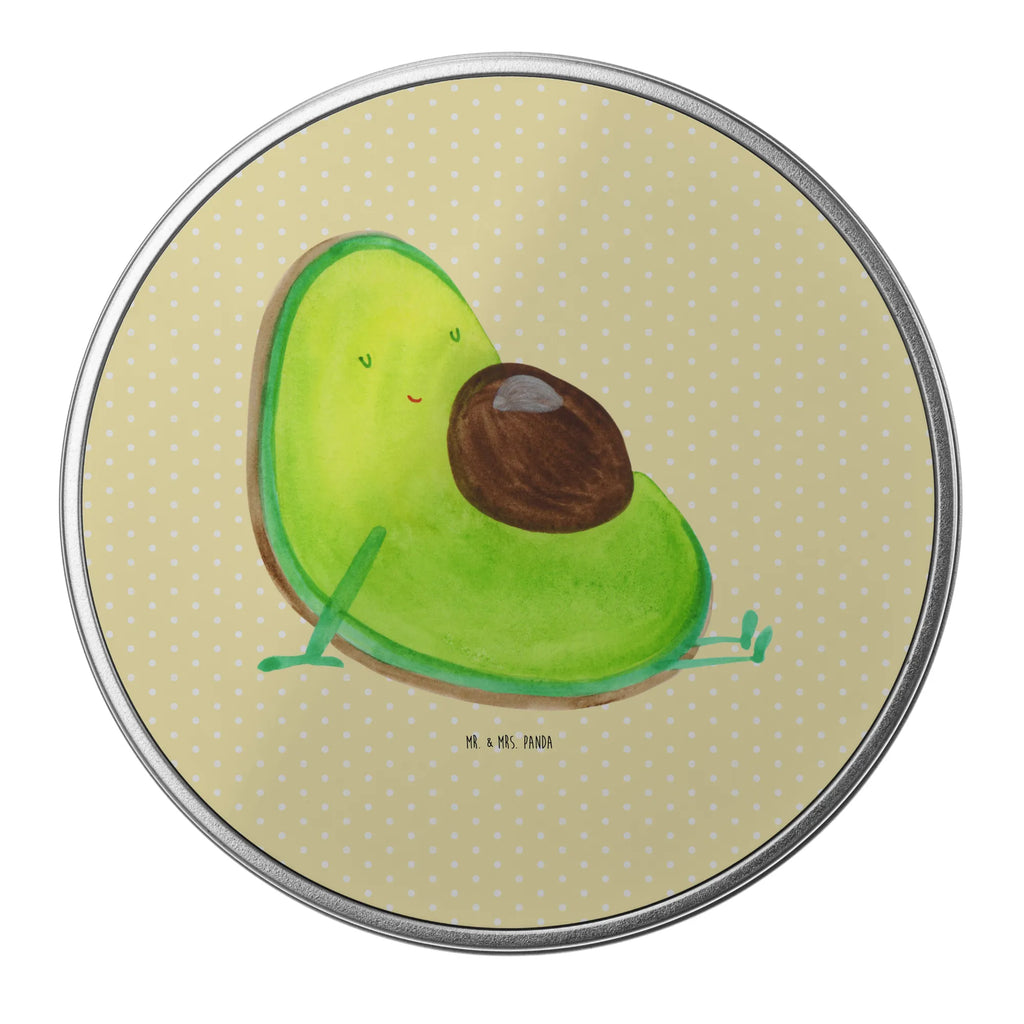 Round tin avocado pregnancy gift box, tin, storage, tin can, storage tin, cookie tin, avocado, vegetables, pregnancy, baby shower, Avocado, pregnant