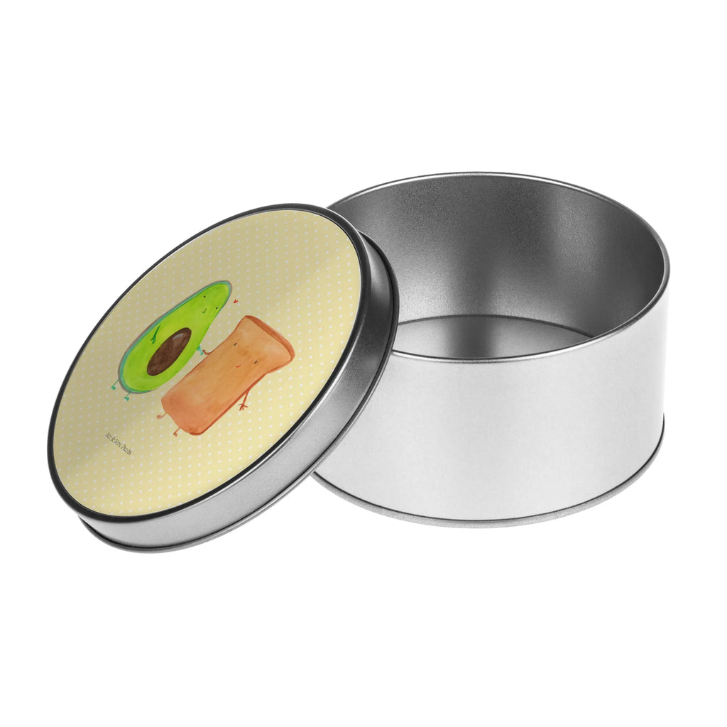 Round tin avocado toast cookie tin, tin can, storage tin, storage, tin, gift box, avocado, vegetables, Engagement, Couple, Toast bread, Engagement party, Lovers, Avocado, Wedding gift, Girlfriend, Anniversary gift, Toast, Wedding, Friend, Anniversary