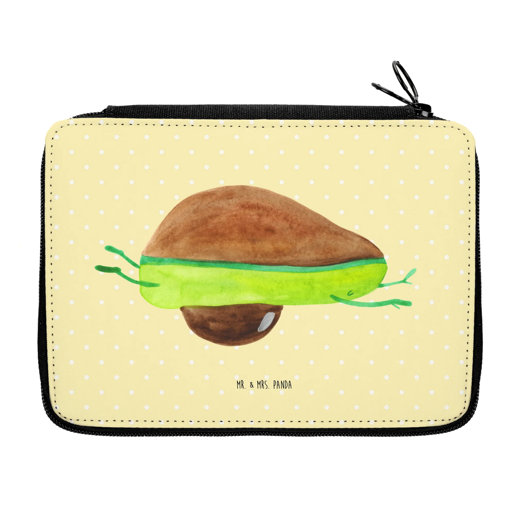 Leather folder avocado yoga enrolment, pen roll, pupil, pencil case, pencil bag, gift, child, primary school, school, motif, avocado, vegetables