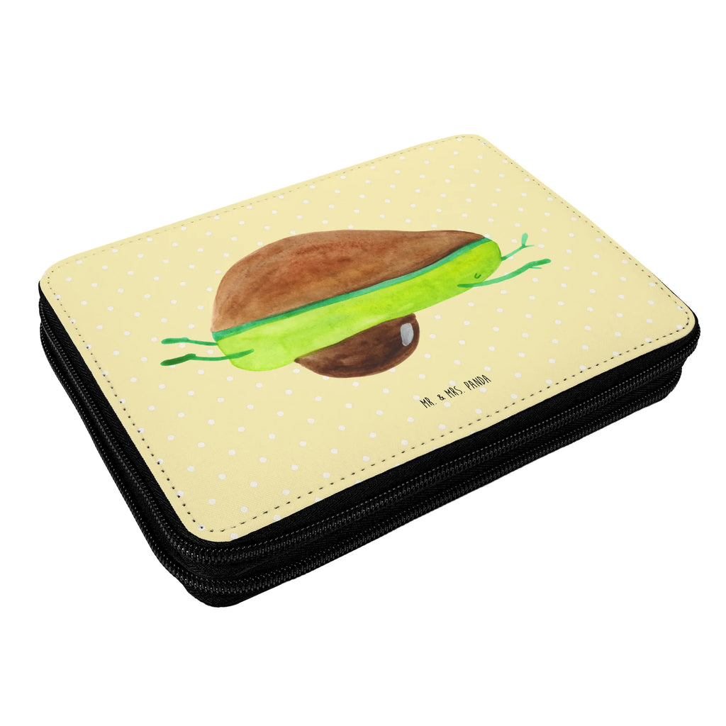 Leather folder avocado yoga enrolment, pen roll, pupil, pencil case, pencil bag, gift, child, primary school, school, motif, avocado, vegetables