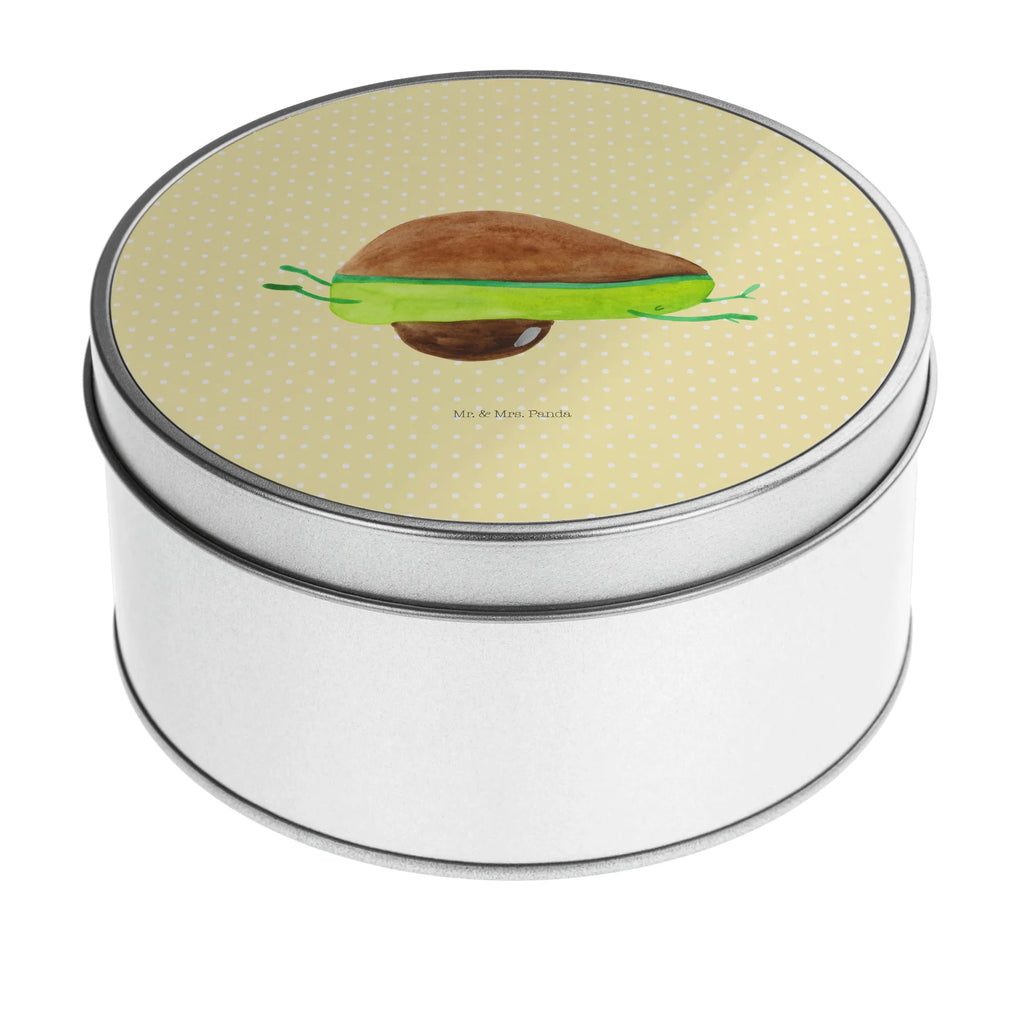 Round tin avocado yoga tin can, tin, storage tin, gift box, cookie tin, storage, avocado, vegetables