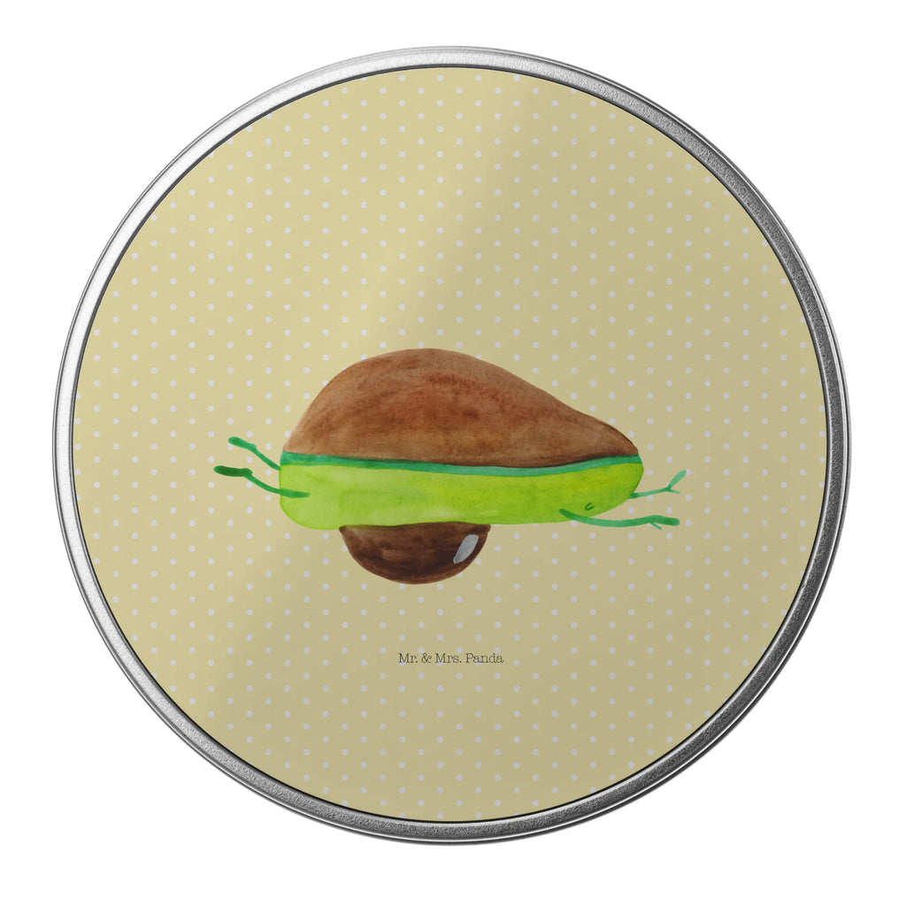 Round tin avocado yoga tin can, tin, storage tin, gift box, cookie tin, storage, avocado, vegetables