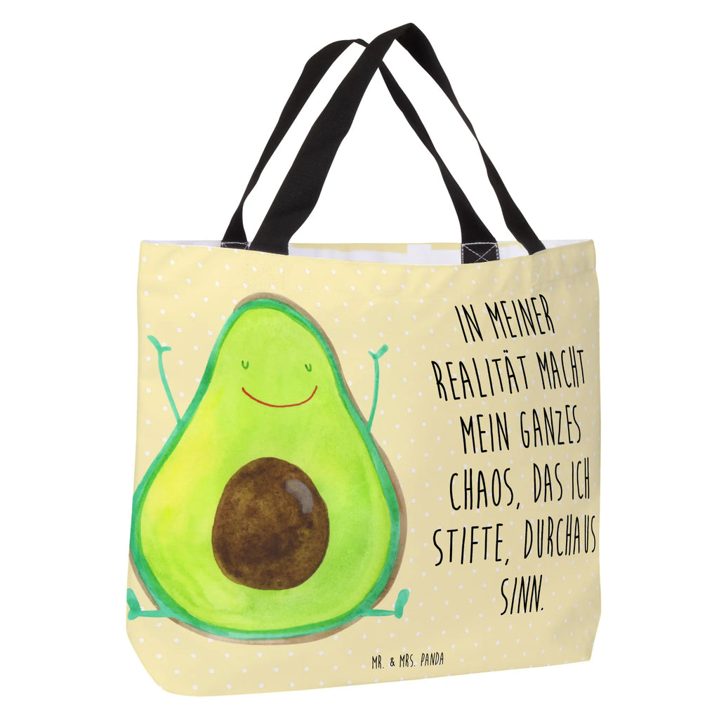 Shopper Avocado Glücklich XL, Ausflug, Strandtasche, Einkaufsbeutel, Alltagstasche, Beutel, XXL Tasche, Freizeittasche, Schultertasche, Schultasche, Einkaufstasche, Tragebeutel, Shopper, Tüte, Stofftasche, Schulbeutel, Avocado, Vegan, Veggie, Gesund, Chaos