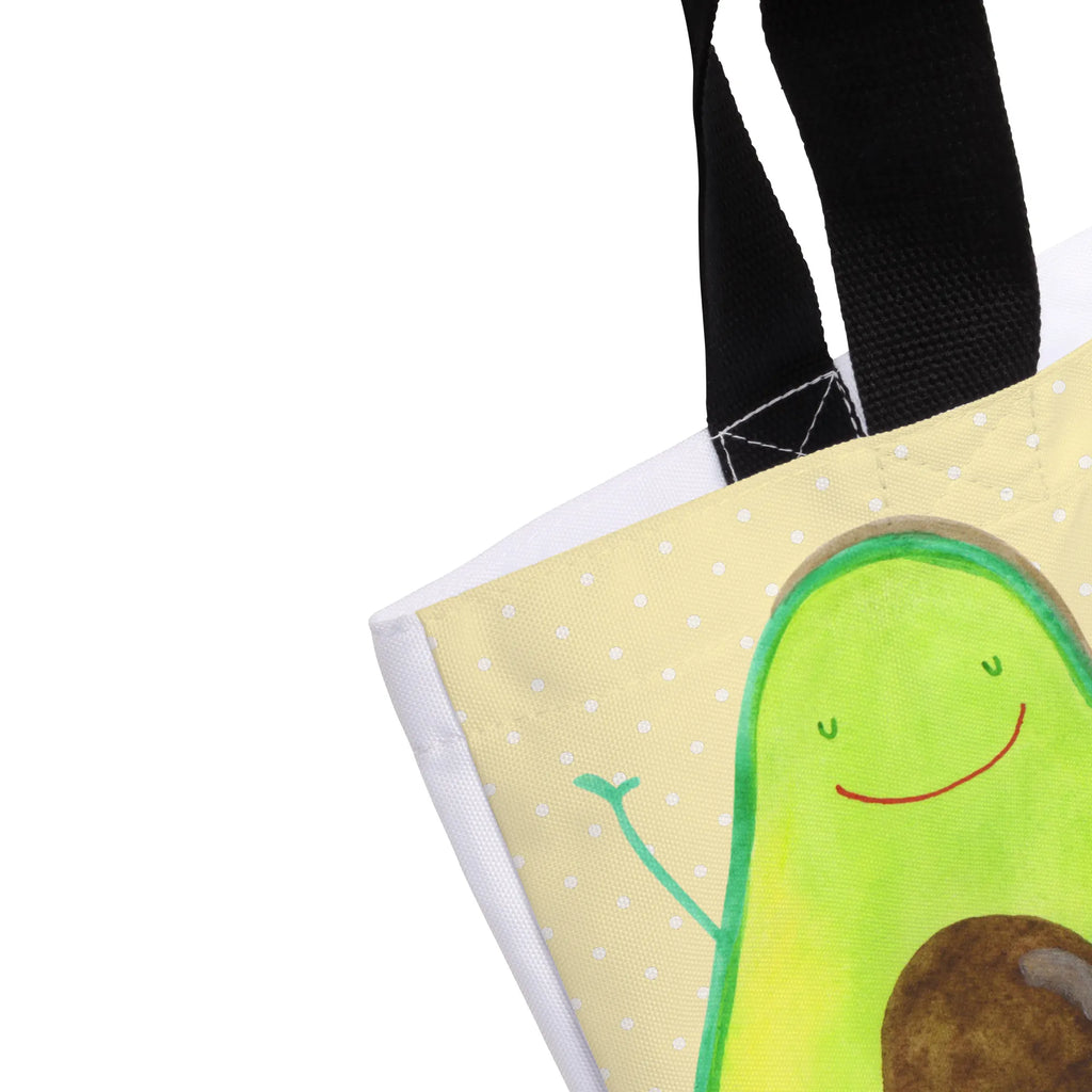 Shopper Avocado Glücklich XL, Ausflug, Strandtasche, Einkaufsbeutel, Alltagstasche, Beutel, XXL Tasche, Freizeittasche, Schultertasche, Schultasche, Einkaufstasche, Tragebeutel, Shopper, Tüte, Stofftasche, Schulbeutel, Avocado, Vegan, Veggie, Gesund, Chaos