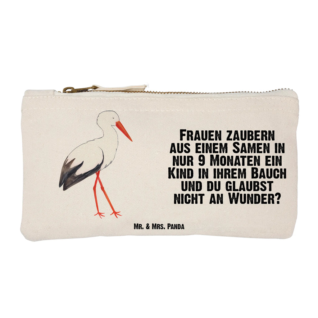 Make-up bag Stork Waschtasche, toiletry bag, Etui, Kosmetikbeutel, Schlampermäppchen, Schminktäschchen, Stiftemäppchen, aufbewahrungstasche, beauty tasche, Waschbeutel, kosmetiktäschchen, Kosmetiktasche, pinsel tasche, utensilientasche, beauty case, Schminktasche, Federmappe, aufbewahrungsbeutel, Mäppchen, Schminkbeutel, Kulturtasche, Kulturbeutel, pencil case, Lustige Sprüche, Tiermotive, Tiere, Gute Laune, Storch, Geburt, Mutter Werden, Schwangerschaft, Baby, Schwanger, Störche, Babybauch, Mutter, Mütter