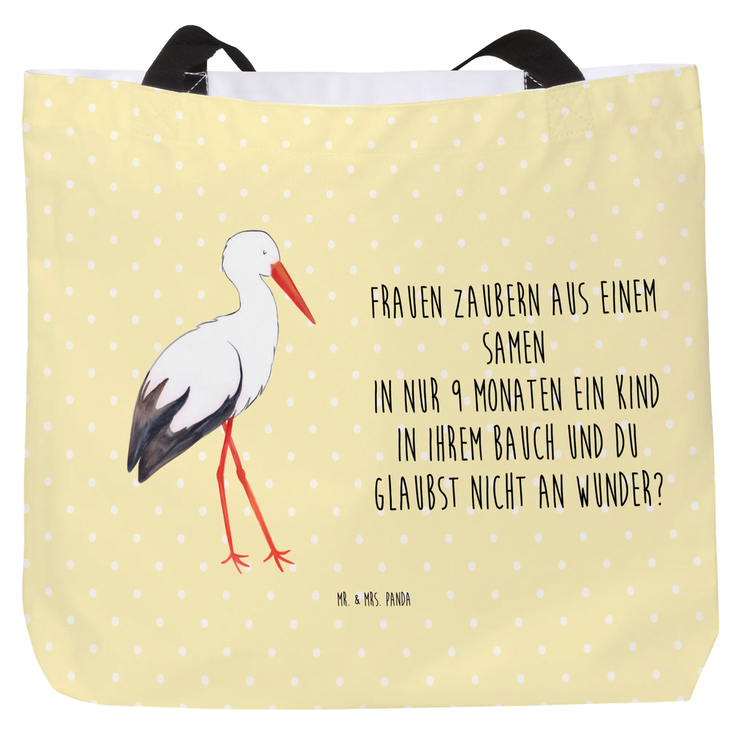 Shopper Stork Einkaufstasche, Schulbeutel, Beutel, Freizeittasche, Schultertasche, Strandtasche, Stofftasche, Tragebeutel, Ausflug, Tüte, Shopper, Schultasche, XXL Tasche, Einkaufsbeutel, XL, Alltagstasche, Gute Laune, Lustige Sprüche, Tiermotive, Tiere, Baby, Storch, Störche, Schwanger, Mütter, Geburt, Schwangerschaft, Babybauch, Mutter Werden, Mutter