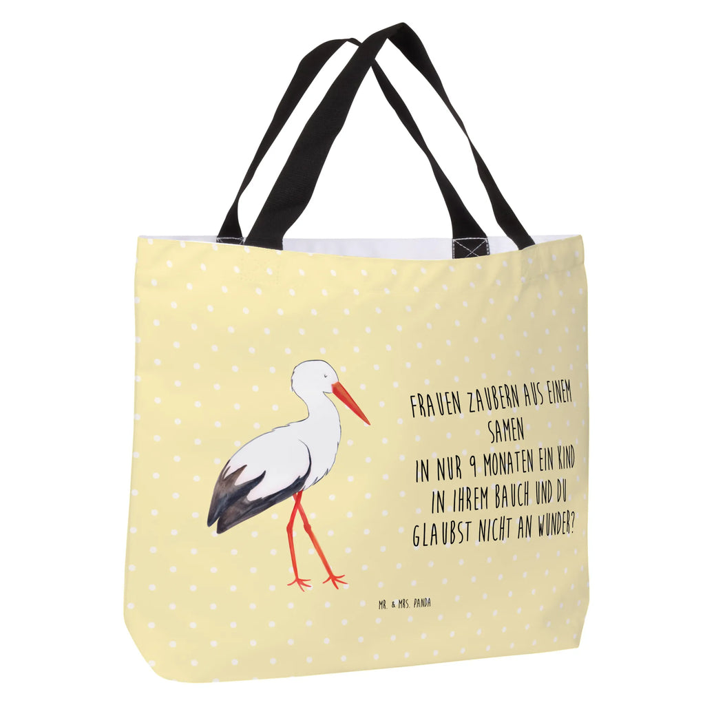 Shopper Stork Einkaufstasche, Schulbeutel, Beutel, Freizeittasche, Schultertasche, Strandtasche, Stofftasche, Tragebeutel, Ausflug, Tüte, Shopper, Schultasche, XXL Tasche, Einkaufsbeutel, XL, Alltagstasche, Gute Laune, Lustige Sprüche, Tiermotive, Tiere, Baby, Storch, Störche, Schwanger, Mütter, Geburt, Schwangerschaft, Babybauch, Mutter Werden, Mutter