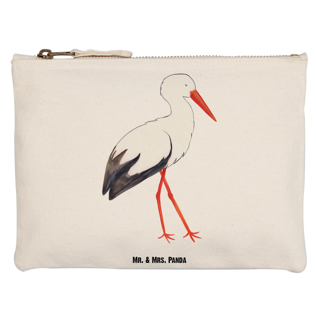 Make-up bag Stork Waschtasche, toiletry bag, Etui, Kosmetikbeutel, Schlampermäppchen, Schminktäschchen, Stiftemäppchen, aufbewahrungstasche, beauty tasche, Waschbeutel, kosmetiktäschchen, Kosmetiktasche, pinsel tasche, utensilientasche, beauty case, Schminktasche, Federmappe, aufbewahrungsbeutel, Mäppchen, Schminkbeutel, Kulturtasche, Kulturbeutel, pencil case, Lustige Sprüche, Tiermotive, Tiere, Gute Laune, Storch, Geburt, Mutter Werden, Schwangerschaft, Baby, Schwanger, Störche, Babybauch, Mutter, Mütter