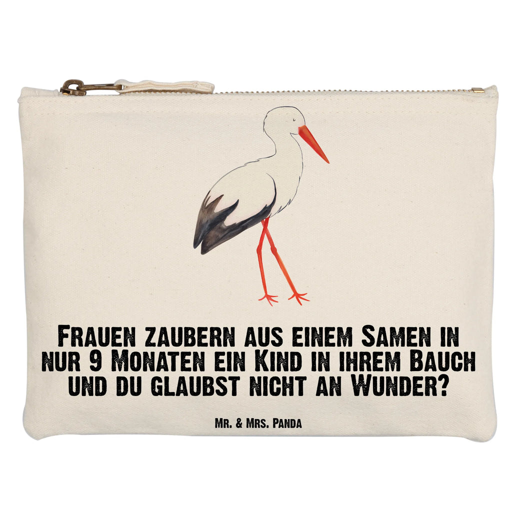 Make-up bag Stork Waschtasche, toiletry bag, Etui, Kosmetikbeutel, Schlampermäppchen, Schminktäschchen, Stiftemäppchen, aufbewahrungstasche, beauty tasche, Waschbeutel, kosmetiktäschchen, Kosmetiktasche, pinsel tasche, utensilientasche, beauty case, Schminktasche, Federmappe, aufbewahrungsbeutel, Mäppchen, Schminkbeutel, Kulturtasche, Kulturbeutel, pencil case, Lustige Sprüche, Tiermotive, Tiere, Gute Laune, Storch, Geburt, Mutter Werden, Schwangerschaft, Baby, Schwanger, Störche, Babybauch, Mutter, Mütter
