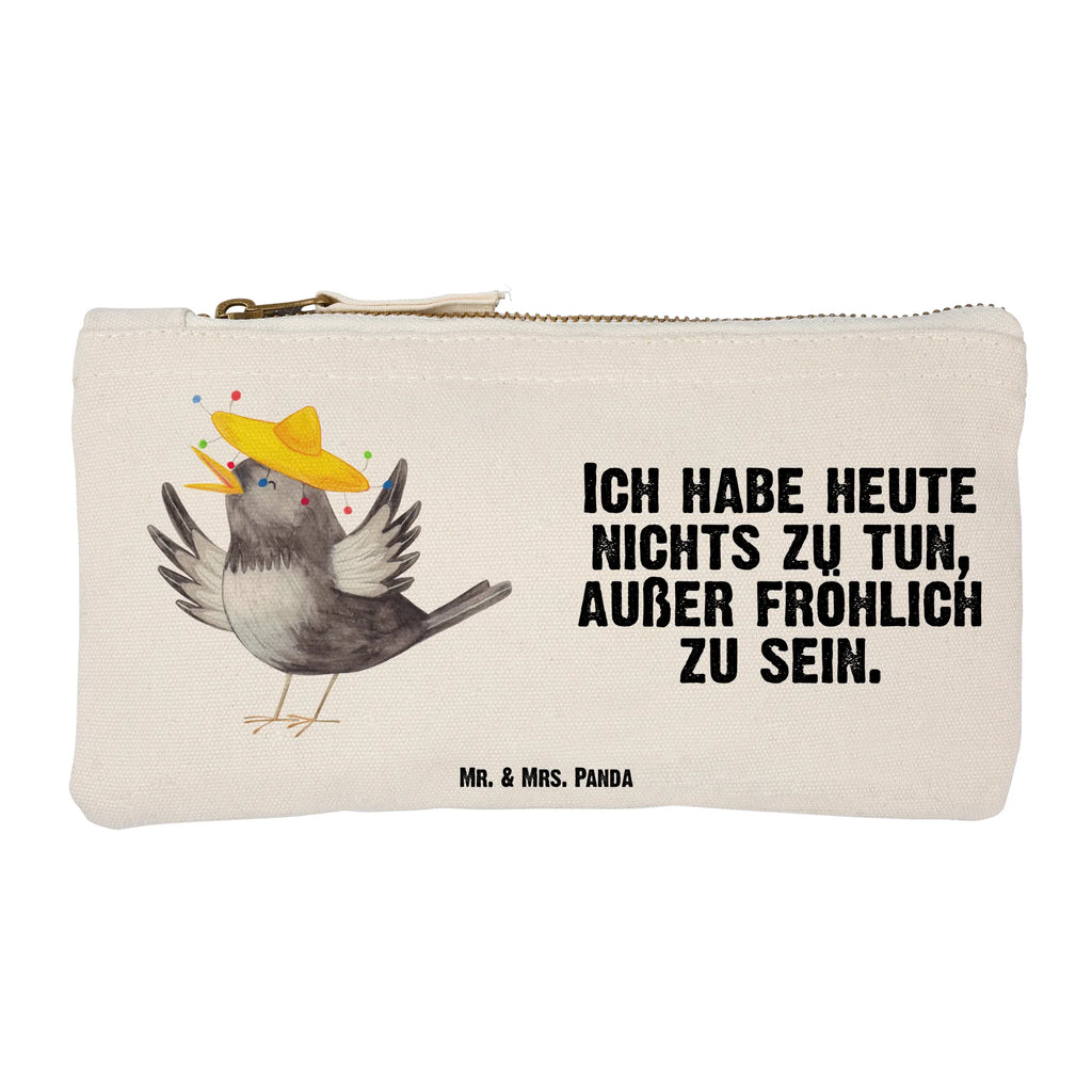 Make-up bag Crow sombrero aufbewahrungsbeutel, beauty case, kosmetiktäschchen, Schminkbeutel, Kulturtasche, Schlampermäppchen, Kosmetiktasche, Schminktasche, Kosmetikbeutel, Mäppchen, Kulturbeutel, beauty tasche, aufbewahrungstasche, toiletry bag, utensilientasche, pencil case, Etui, Waschbeutel, Waschtasche, Federmappe, Stiftemäppchen, Schminktäschchen, pinsel tasche, Lustige Sprüche, Tiermotive, Tiere, Gute Laune, Motivation, Glück Spruch, Rabe, Vogel, Elster, Fröhlich sein, Froh, Spruch Positiv, Vögel, glücklich sein