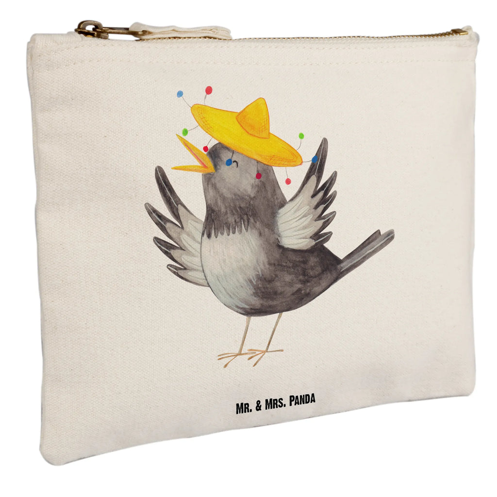 Make-up bag Crow sombrero aufbewahrungsbeutel, beauty case, kosmetiktäschchen, Schminkbeutel, Kulturtasche, Schlampermäppchen, Kosmetiktasche, Schminktasche, Kosmetikbeutel, Mäppchen, Kulturbeutel, beauty tasche, aufbewahrungstasche, toiletry bag, utensilientasche, pencil case, Etui, Waschbeutel, Waschtasche, Federmappe, Stiftemäppchen, Schminktäschchen, pinsel tasche, Lustige Sprüche, Tiermotive, Tiere, Gute Laune, Motivation, Glück Spruch, Rabe, Vogel, Elster, Fröhlich sein, Froh, Spruch Positiv, Vögel, glücklich sein