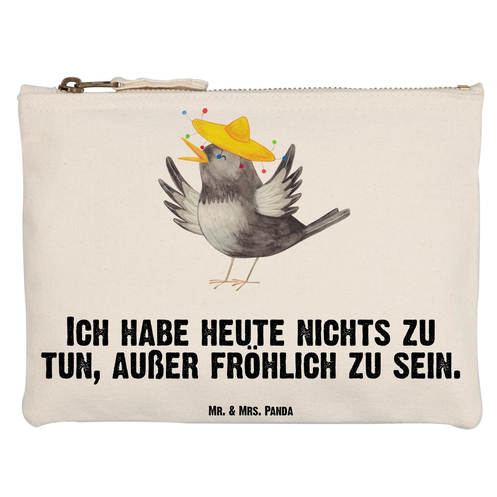 Make-up bag Crow sombrero aufbewahrungsbeutel, beauty case, kosmetiktäschchen, Schminkbeutel, Kulturtasche, Schlampermäppchen, Kosmetiktasche, Schminktasche, Kosmetikbeutel, Mäppchen, Kulturbeutel, beauty tasche, aufbewahrungstasche, toiletry bag, utensilientasche, pencil case, Etui, Waschbeutel, Waschtasche, Federmappe, Stiftemäppchen, Schminktäschchen, pinsel tasche, Lustige Sprüche, Tiermotive, Tiere, Gute Laune, Motivation, Glück Spruch, Rabe, Vogel, Elster, Fröhlich sein, Froh, Spruch Positiv, Vögel, glücklich sein