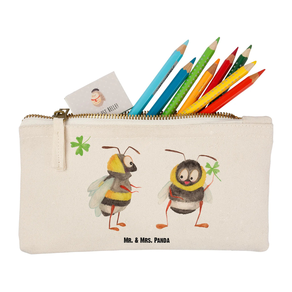 Make-up bag bumblebees shamrock small animals, cute, funny, cute animal motives, hand drawn, small world, funny sayings, good mood, happy, gifts, gift ideas, special gifts, animal lover, card, bee decoration, bumblebee, bee, saying positive, saying happy, become happy, be happy, saying beautiful
