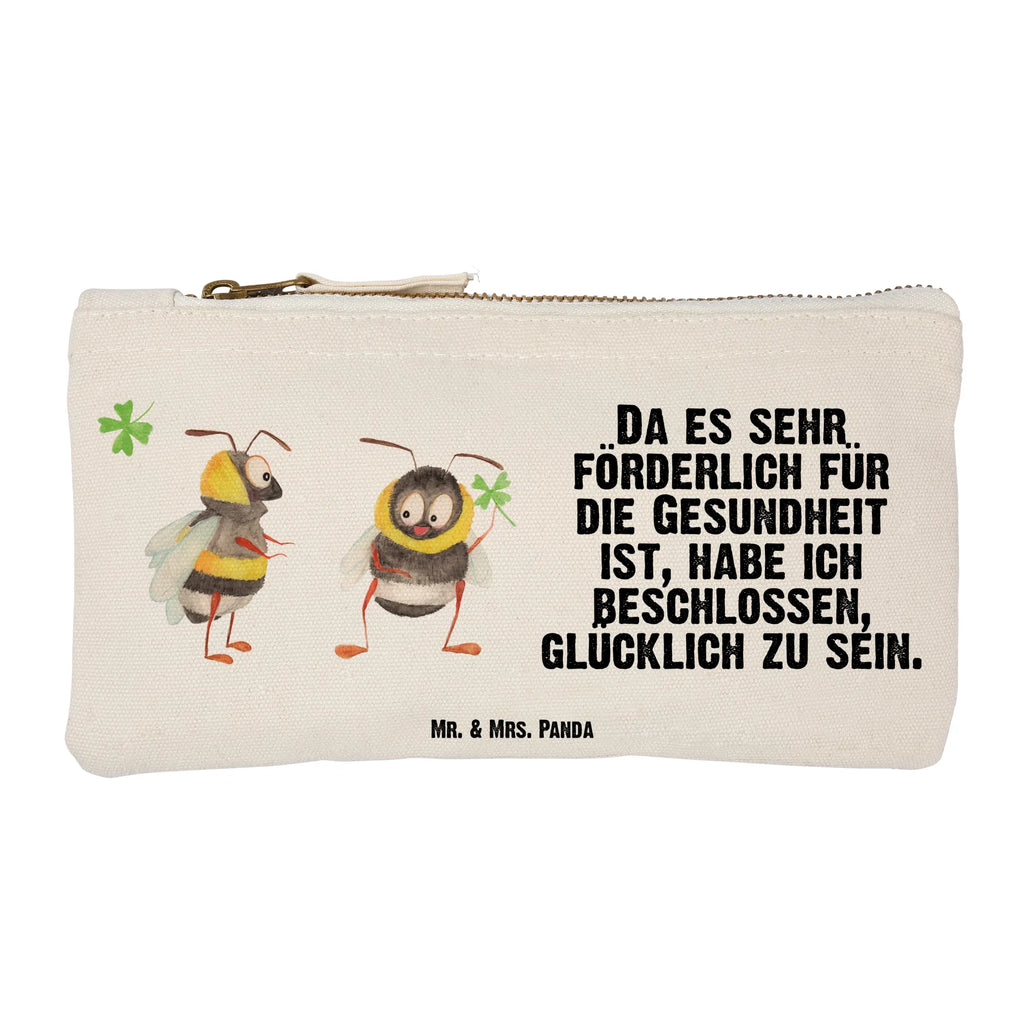 Make-up bag bumblebees shamrock small animals, cute, funny, cute animal motives, hand drawn, small world, funny sayings, good mood, happy, gifts, gift ideas, special gifts, animal lover, card, bee decoration, bumblebee, bee, saying positive, saying happy, become happy, be happy, saying beautiful
