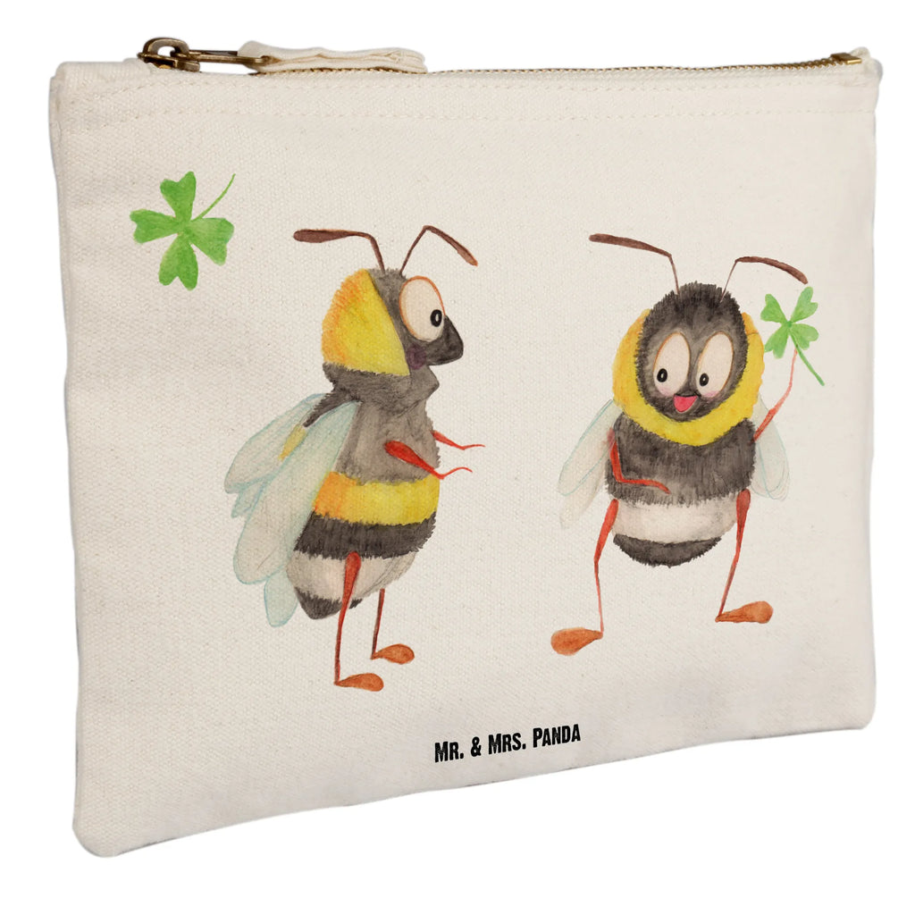 Make-up bag bumblebees shamrock small animals, cute, funny, cute animal motives, hand drawn, small world, funny sayings, good mood, happy, gifts, gift ideas, special gifts, animal lover, card, bee decoration, bumblebee, bee, saying positive, saying happy, become happy, be happy, saying beautiful