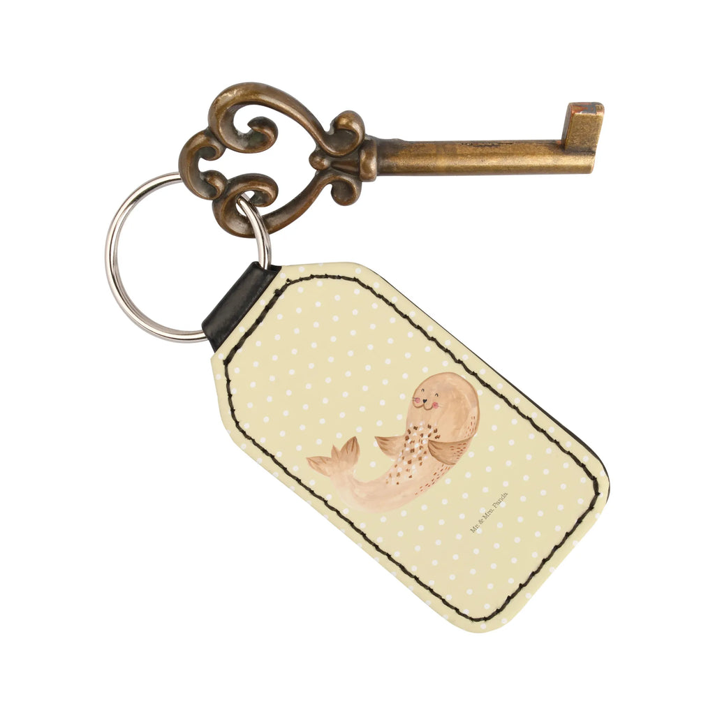 Rectangular key ring seal Lay lucky charm, pendant, keychain, key ring, bag pendant, small animals, cute, funny, cute animal motives, hand drawn, small world, funny sayings, good mood, happy, gifts, gift ideas, special gifts, animal lover, card, laughter, Seal, seal, joy, North Sea, sea animal, Baltic Sea, seals, beach