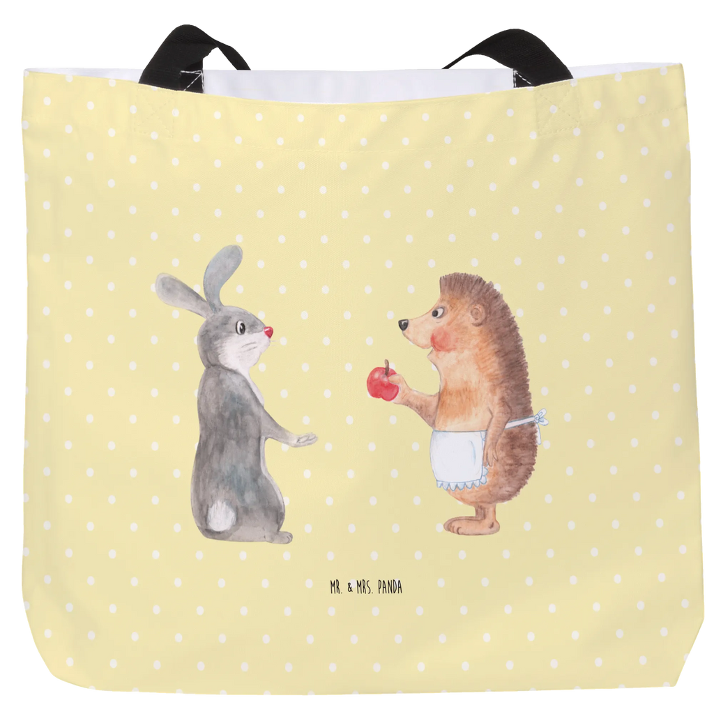 Shopper Hare Hedgehog Freizeittasche, Shopper, Einkaufsbeutel, Einkaufstasche, Alltagstasche, Tragebeutel, Schulbeutel, Tasche, Beutel, Strandtasche, Schultasche, Tiermotive, Gute Laune, lustige Sprüche, Tiere, Liebeskummer Geschenk, Liebe Spruch, Spruch romantisch, Trösten, Trennungsschmerz, Igel, Igel und Hase, Hase, Herzschmerz