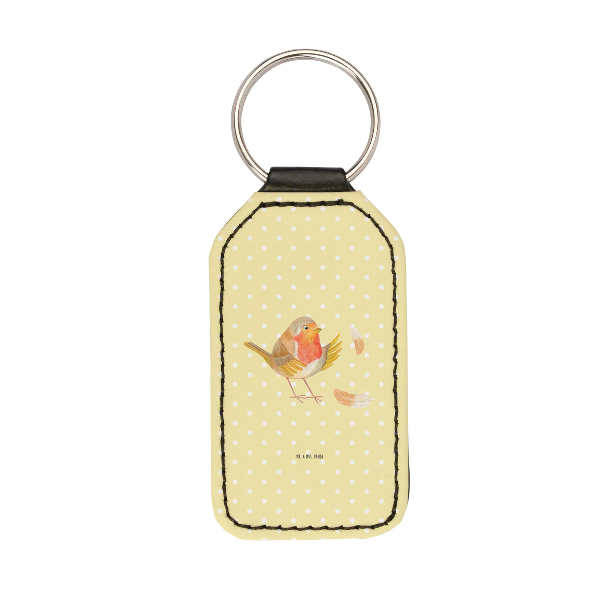 Rectangular key ring robin feathers card, gift ideas, gifts, small animals, cute, cute animal motives, hand drawn, funny sayings, good mood, special gifts, animal lover, bird, motivation slogans, slogan motivation, flying, motivation pictures, slogan courage, robin