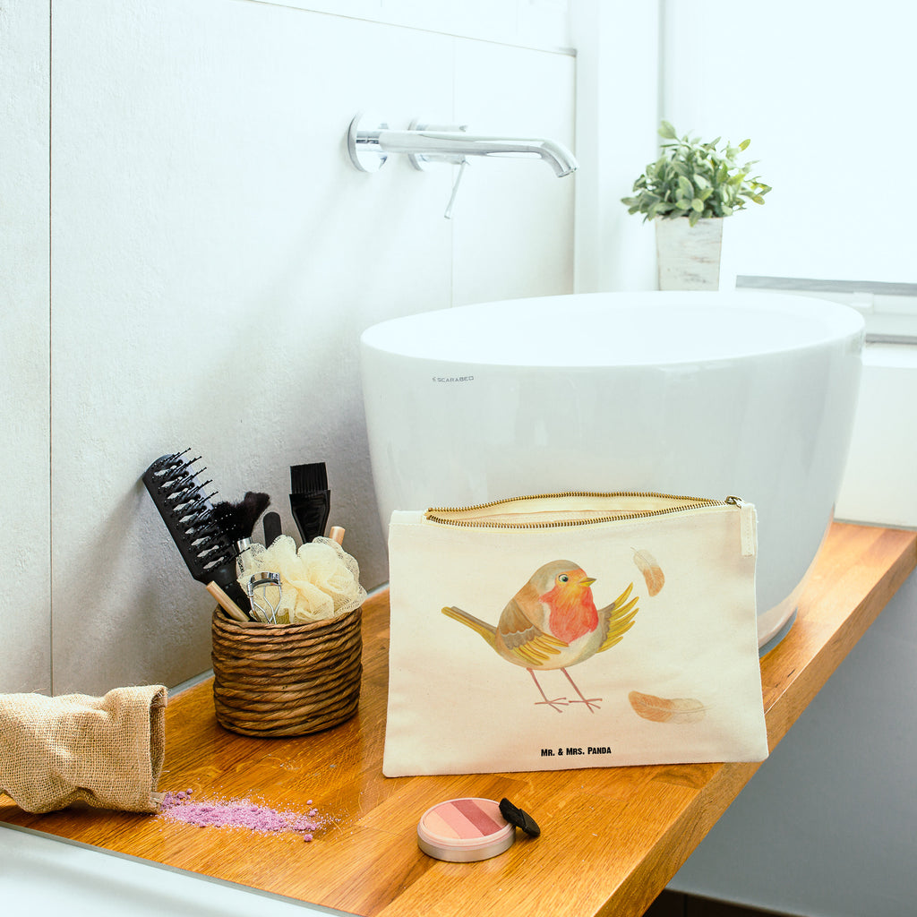 Make-up bag robin feathers small animals, cute, funny, cute animal motives, hand drawn, small world, funny sayings, good mood, happy, gifts, gift ideas, special gifts, animal lover, card, motivation pictures, robin, motivation slogans, What if i fall, bird, flying, slogan courage, slogan motivation