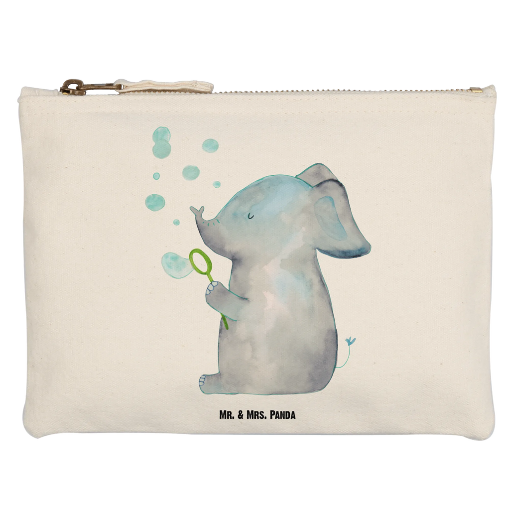 Make-up bag elephant soap bubbles small animals, cute, funny, cute animal motives, hand drawn, small world, funny sayings, good mood, happy, gifts, gift ideas, special gifts, animal lover, card, home, proof of love, soap bubbles, pachyderm, love, elephants, love saying, proboscidean, feeling. Home, Elephant