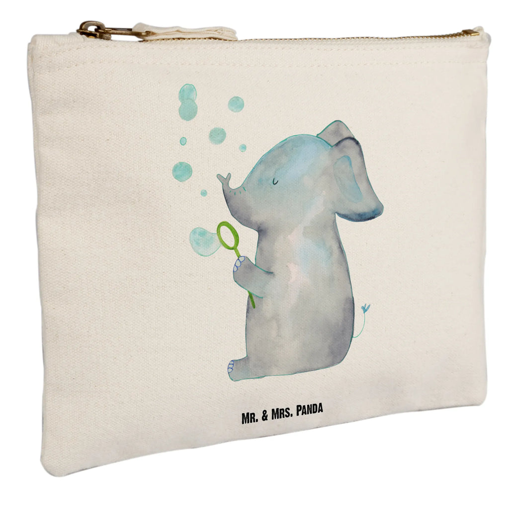 Make-up bag elephant soap bubbles small animals, cute, funny, cute animal motives, hand drawn, small world, funny sayings, good mood, happy, gifts, gift ideas, special gifts, animal lover, card, home, proof of love, soap bubbles, pachyderm, love, elephants, love saying, proboscidean, feeling. Home, Elephant