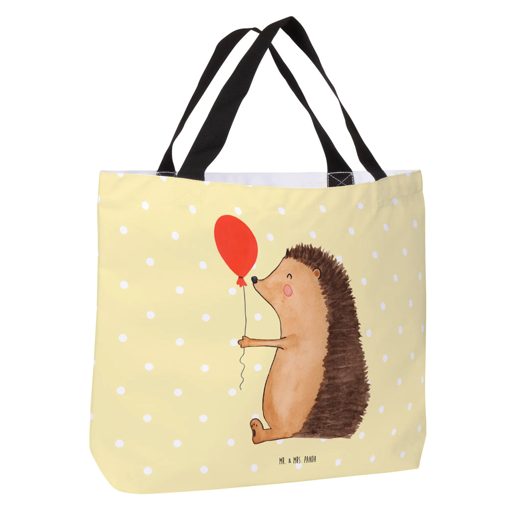 Shopper Igel Luftballon Ausflug, Beutel, Strandtasche, Tragebeutel, Einkaufstasche, Stofftasche, Shopper, Einkaufsbeutel, Schultertasche, Schultasche, Schulbeutel, XXL Tasche, Alltagstasche, Freizeittasche, XL, Tüte, Gute Laune, Lustige Sprüche, Tiermotive, Tiere, Geburtstagskind, Glückwunsch, Herzlichen Glückwunsch, Happy Birthday, Igel, Ballon, Geburtstag