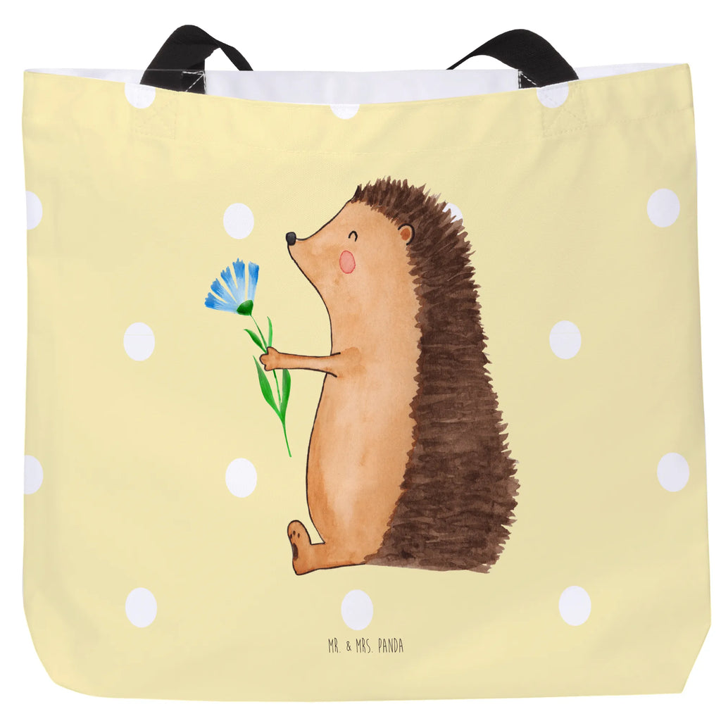 Shopper Hedgehog Flower Schulbeutel, Strandtasche, Shopper, Alltagstasche, Freizeittasche, Schultasche, Tasche, Einkaufsbeutel, Einkaufstasche, Tragebeutel, Beutel, Tiermotive, Gute Laune, lustige Sprüche, Tiere, Gute Besserung, Krankheit, Krankenhaus, Genesungswünsche, Besuch, krank, Igel