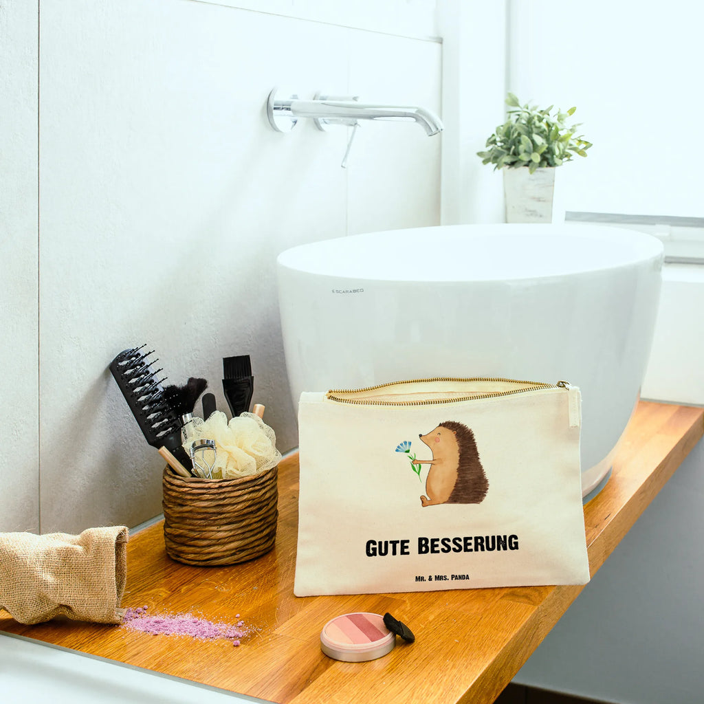 torebka na makijaż jeż Kwiaty kosmetiktäschchen, Schminktasche, aufbewahrungstasche, Schminktäschchen, Waschtasche, Stiftemäppchen, pencil case, beauty tasche, Waschbeutel, Mäppchen, toiletry bag, Kulturtasche, Kosmetikbeutel, pinsel tasche, beauty case, utensilientasche, Federmappe, Schminkbeutel, Etui, Kulturbeutel, Schlampermäppchen, aufbewahrungsbeutel, Kosmetiktasche, Tiermotive, Tiere, Lustige Sprüche, Gute Laune, Krankheit, Besuch, Igel, Gute Besserung, krank, Genesungswünsche, Krankenhaus