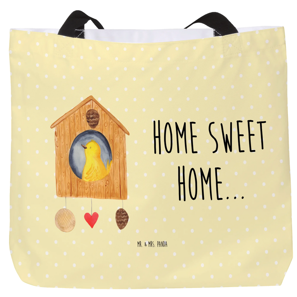 Shopper birdhouse Home Tasche, Einkaufsbeutel, Alltagstasche, Beutel, Schultasche, Tragebeutel, Schulbeutel, Shopper, Einkaufstasche, Freizeittasche, Strandtasche, Tiermotive, Gute Laune, lustige Sprüche, Tiere, Vogel, Haus, Geschenk, Hausbau, Umzug, Einzug, Vogelhaus, Einzugsgeschenk, Home sweet Home