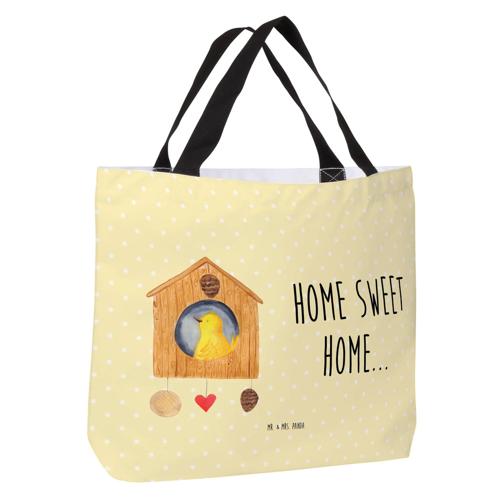 Shopper birdhouse Home Tasche, Einkaufsbeutel, Alltagstasche, Beutel, Schultasche, Tragebeutel, Schulbeutel, Shopper, Einkaufstasche, Freizeittasche, Strandtasche, Tiermotive, Gute Laune, lustige Sprüche, Tiere, Vogel, Haus, Geschenk, Hausbau, Umzug, Einzug, Vogelhaus, Einzugsgeschenk, Home sweet Home