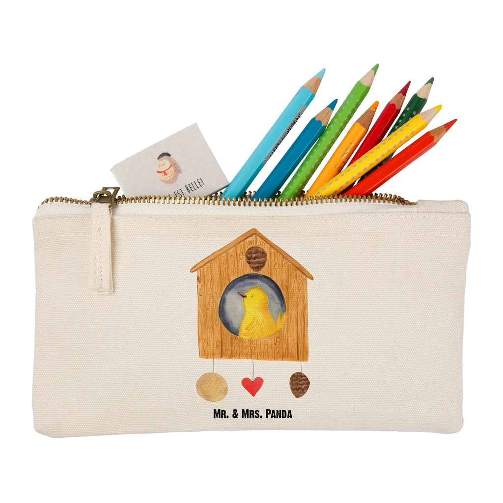 Make-up bag Bird House toiletry bag, Etui, beauty case, Waschtasche, Kulturbeutel, pencil case, pinsel tasche, beauty tasche, Kosmetiktasche, Kosmetikbeutel, aufbewahrungsbeutel, Schlampermäppchen, Schminktasche, Schminktäschchen, kosmetiktäschchen, Waschbeutel, Federmappe, Schminkbeutel, Mäppchen, utensilientasche, Kulturtasche, aufbewahrungstasche, Stiftemäppchen, Tiere, Lustige Sprüche, Tiermotive, Gute Laune, Wohnung, Eigenheim, Haus, Unser Haus, Familie, Home Sweet Home, Vogelhäuschen, Vogelhaus, Vögel, Nest, Castle, Lieblingsort, Zuhause, Vogel