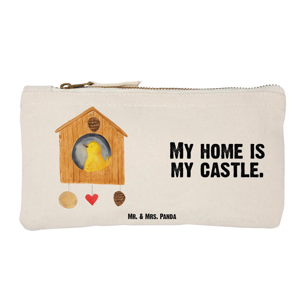 Make-up bag Bird House toiletry bag, Etui, beauty case, Waschtasche, Kulturbeutel, pencil case, pinsel tasche, beauty tasche, Kosmetiktasche, Kosmetikbeutel, aufbewahrungsbeutel, Schlampermäppchen, Schminktasche, Schminktäschchen, kosmetiktäschchen, Waschbeutel, Federmappe, Schminkbeutel, Mäppchen, utensilientasche, Kulturtasche, aufbewahrungstasche, Stiftemäppchen, Tiere, Lustige Sprüche, Tiermotive, Gute Laune, Wohnung, Eigenheim, Haus, Unser Haus, Familie, Home Sweet Home, Vogelhäuschen, Vogelhaus, Vögel, Nest, Castle, Lieblingsort, Zuhause, Vogel