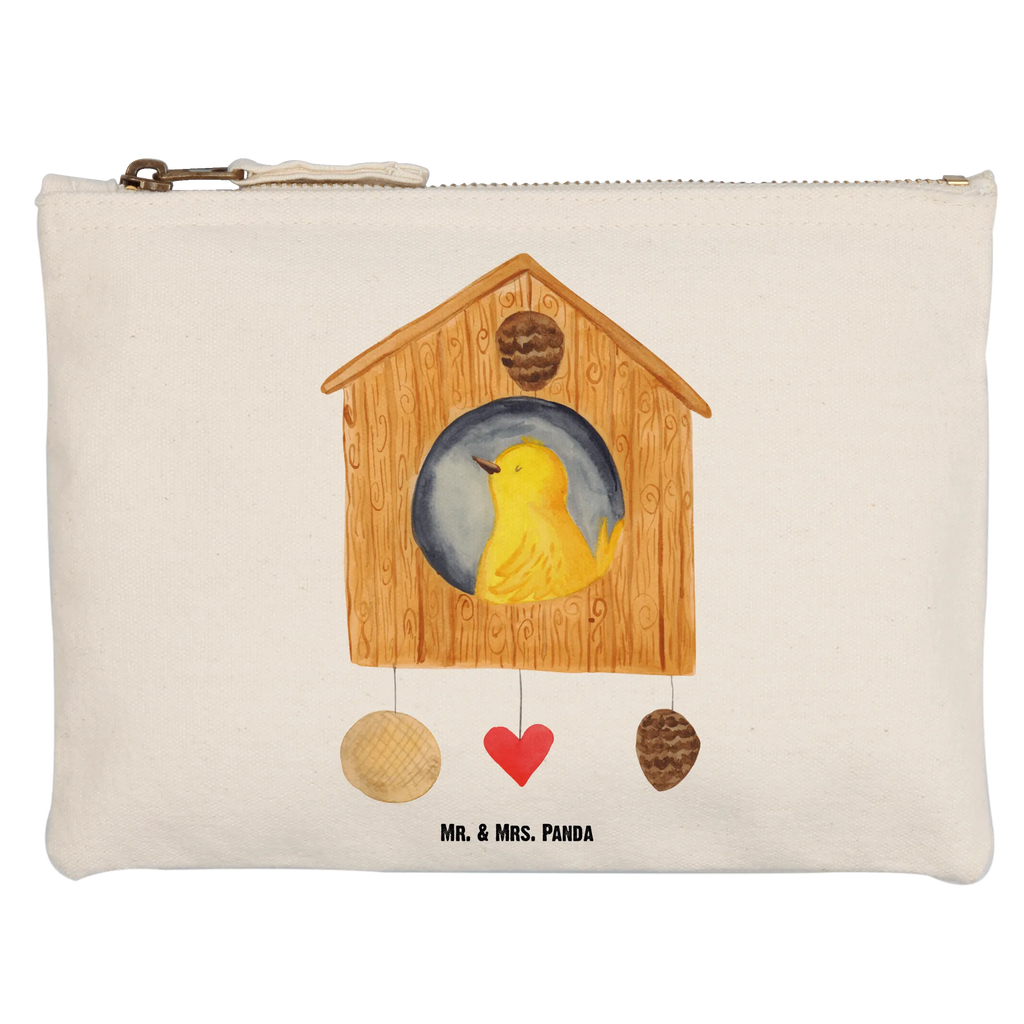 Make-up bag Bird House toiletry bag, Etui, beauty case, Waschtasche, Kulturbeutel, pencil case, pinsel tasche, beauty tasche, Kosmetiktasche, Kosmetikbeutel, aufbewahrungsbeutel, Schlampermäppchen, Schminktasche, Schminktäschchen, kosmetiktäschchen, Waschbeutel, Federmappe, Schminkbeutel, Mäppchen, utensilientasche, Kulturtasche, aufbewahrungstasche, Stiftemäppchen, Tiere, Lustige Sprüche, Tiermotive, Gute Laune, Wohnung, Eigenheim, Haus, Unser Haus, Familie, Home Sweet Home, Vogelhäuschen, Vogelhaus, Vögel, Nest, Castle, Lieblingsort, Zuhause, Vogel
