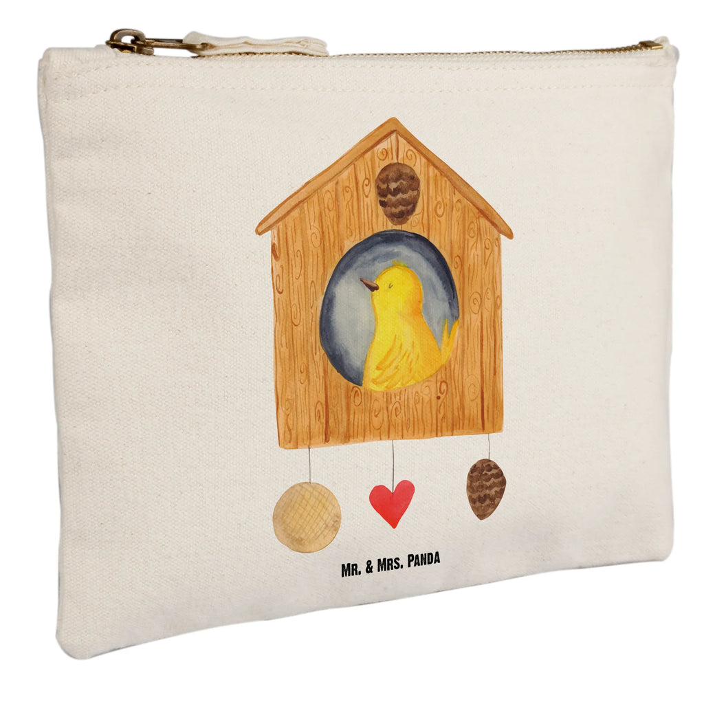 Make-up bag Bird House toiletry bag, Etui, beauty case, Waschtasche, Kulturbeutel, pencil case, pinsel tasche, beauty tasche, Kosmetiktasche, Kosmetikbeutel, aufbewahrungsbeutel, Schlampermäppchen, Schminktasche, Schminktäschchen, kosmetiktäschchen, Waschbeutel, Federmappe, Schminkbeutel, Mäppchen, utensilientasche, Kulturtasche, aufbewahrungstasche, Stiftemäppchen, Tiere, Lustige Sprüche, Tiermotive, Gute Laune, Wohnung, Eigenheim, Haus, Unser Haus, Familie, Home Sweet Home, Vogelhäuschen, Vogelhaus, Vögel, Nest, Castle, Lieblingsort, Zuhause, Vogel