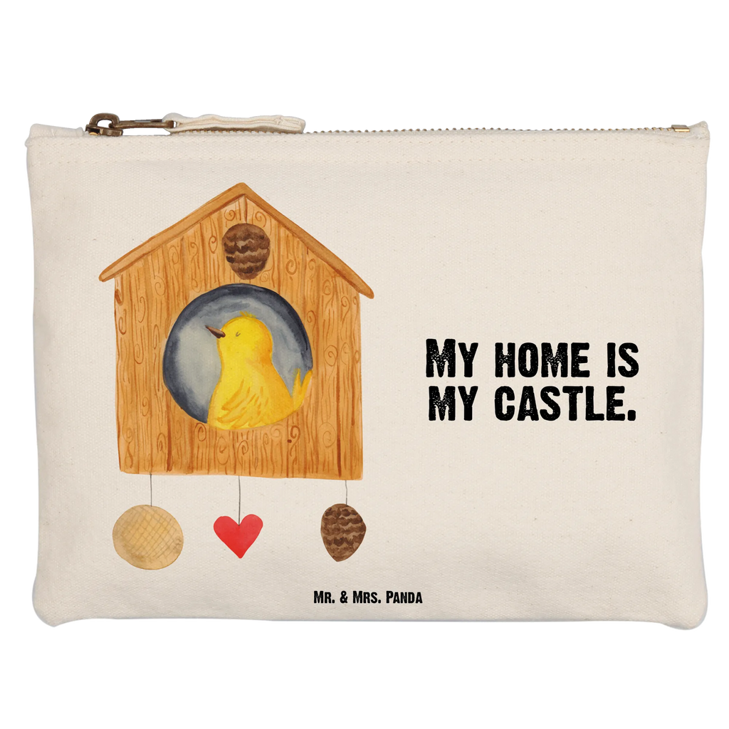 Make-up bag Bird House toiletry bag, Etui, beauty case, Waschtasche, Kulturbeutel, pencil case, pinsel tasche, beauty tasche, Kosmetiktasche, Kosmetikbeutel, aufbewahrungsbeutel, Schlampermäppchen, Schminktasche, Schminktäschchen, kosmetiktäschchen, Waschbeutel, Federmappe, Schminkbeutel, Mäppchen, utensilientasche, Kulturtasche, aufbewahrungstasche, Stiftemäppchen, Tiere, Lustige Sprüche, Tiermotive, Gute Laune, Wohnung, Eigenheim, Haus, Unser Haus, Familie, Home Sweet Home, Vogelhäuschen, Vogelhaus, Vögel, Nest, Castle, Lieblingsort, Zuhause, Vogel