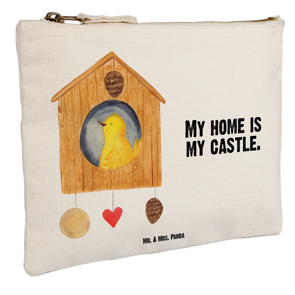 Make-up bag Bird House toiletry bag, Etui, beauty case, Waschtasche, Kulturbeutel, pencil case, pinsel tasche, beauty tasche, Kosmetiktasche, Kosmetikbeutel, aufbewahrungsbeutel, Schlampermäppchen, Schminktasche, Schminktäschchen, kosmetiktäschchen, Waschbeutel, Federmappe, Schminkbeutel, Mäppchen, utensilientasche, Kulturtasche, aufbewahrungstasche, Stiftemäppchen, Tiere, Lustige Sprüche, Tiermotive, Gute Laune, Wohnung, Eigenheim, Haus, Unser Haus, Familie, Home Sweet Home, Vogelhäuschen, Vogelhaus, Vögel, Nest, Castle, Lieblingsort, Zuhause, Vogel