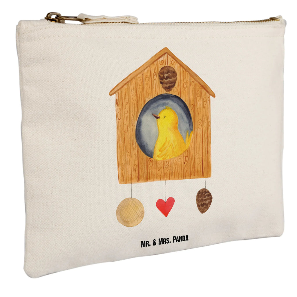 Make-up bag Bird House toiletry bag, Etui, beauty case, Waschtasche, Kulturbeutel, pencil case, pinsel tasche, beauty tasche, Kosmetiktasche, Kosmetikbeutel, aufbewahrungsbeutel, Schlampermäppchen, Schminktasche, Schminktäschchen, kosmetiktäschchen, Waschbeutel, Federmappe, Schminkbeutel, Mäppchen, utensilientasche, Kulturtasche, aufbewahrungstasche, Stiftemäppchen, Tiere, Lustige Sprüche, Tiermotive, Gute Laune, Wohnung, Eigenheim, Haus, Unser Haus, Familie, Home Sweet Home, Vogelhäuschen, Vogelhaus, Vögel, Nest, Castle, Lieblingsort, Zuhause, Vogel