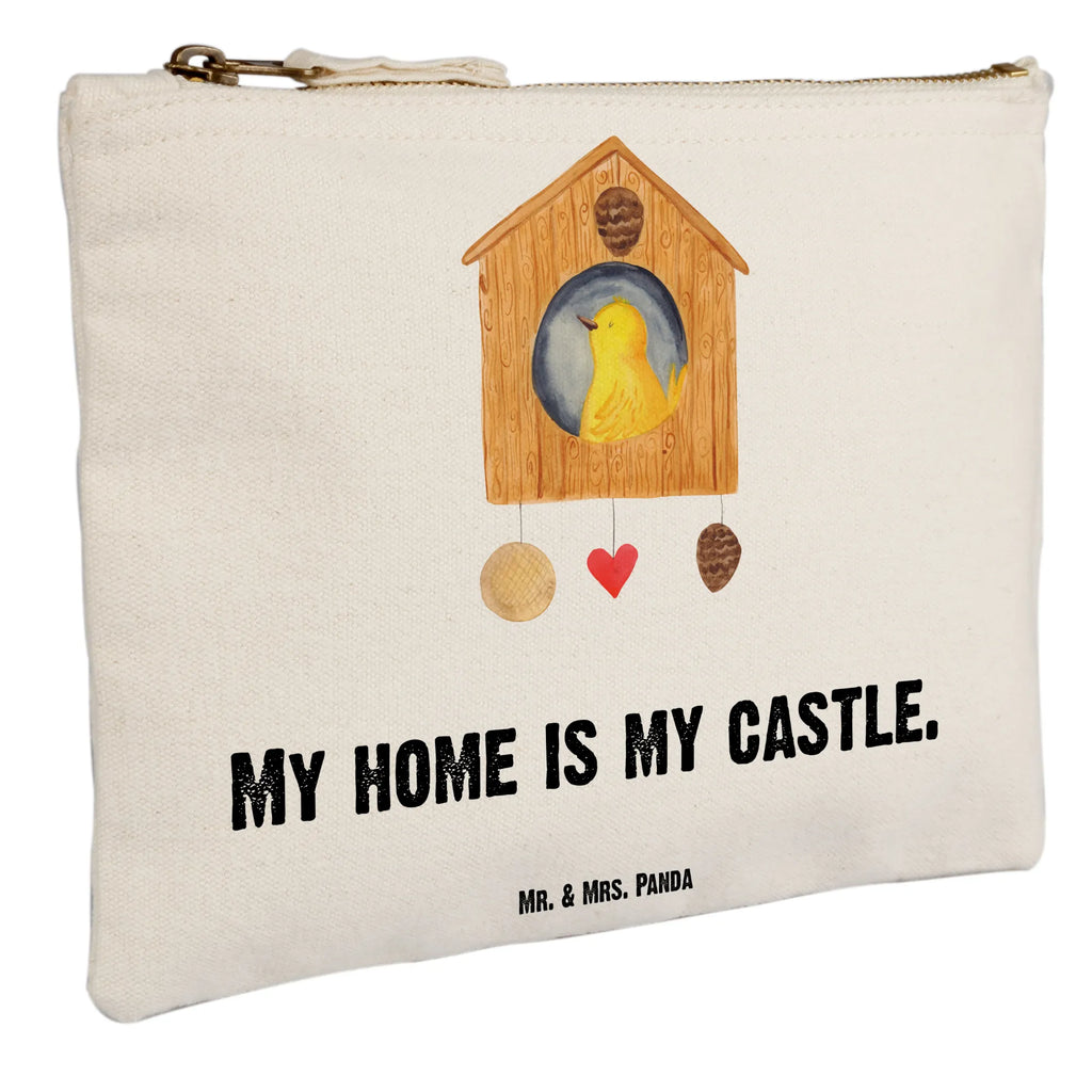 Make-up bag Bird House toiletry bag, Etui, beauty case, Waschtasche, Kulturbeutel, pencil case, pinsel tasche, beauty tasche, Kosmetiktasche, Kosmetikbeutel, aufbewahrungsbeutel, Schlampermäppchen, Schminktasche, Schminktäschchen, kosmetiktäschchen, Waschbeutel, Federmappe, Schminkbeutel, Mäppchen, utensilientasche, Kulturtasche, aufbewahrungstasche, Stiftemäppchen, Tiere, Lustige Sprüche, Tiermotive, Gute Laune, Wohnung, Eigenheim, Haus, Unser Haus, Familie, Home Sweet Home, Vogelhäuschen, Vogelhaus, Vögel, Nest, Castle, Lieblingsort, Zuhause, Vogel
