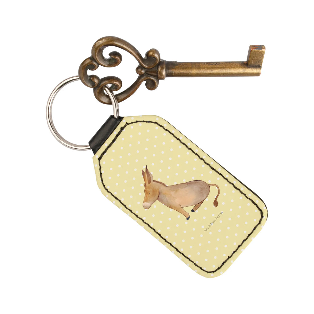 Rectangular key ring Donkey lucky charm, key ring, keychain, bag pendant, pendant, small animals, cute, funny, cute animal motives, hand drawn, small world, funny sayings, good mood, happy, gifts, gift ideas, special gifts, animal lover, card, courage, aim in life, happiness in life, Donkey, courage to face life, goal, wisdom
