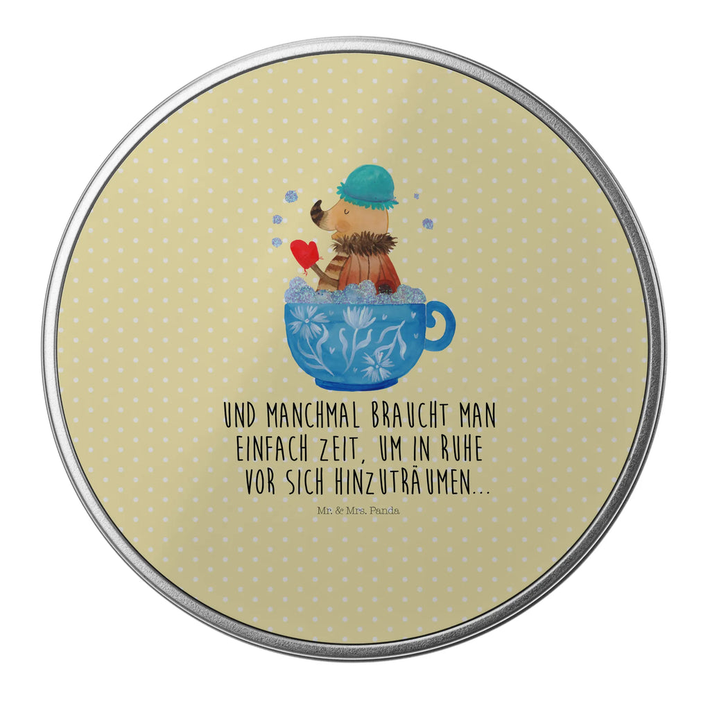 Round tin Moth foam bath gift box, tin, storage tin, storage, tin can, cookie tin, small animals, cute, funny, cute animal motives, hand drawn, small world, funny sayings, good mood, happy, gifts, gift ideas, special gifts, animal lover, card, WC, cup, bubble bath, bath, bathroom decoration, bathing, dreamy, time management, goals, dreaming, Moth, bathroom