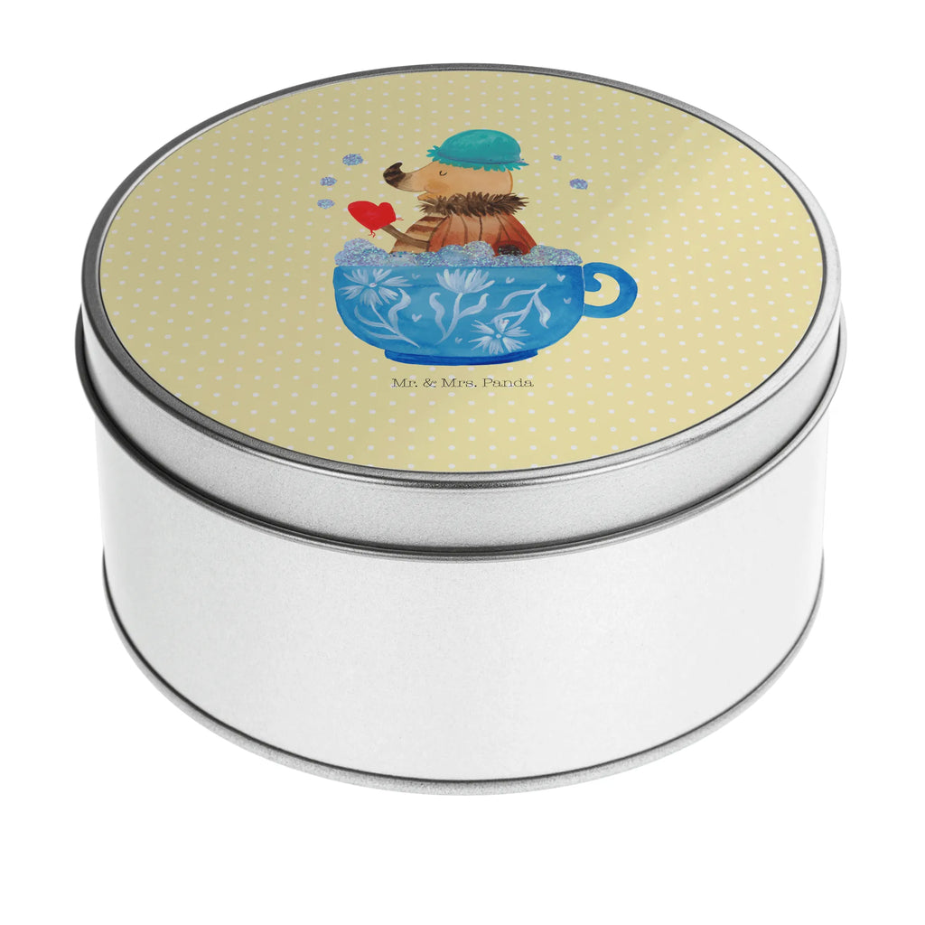 Round tin Moth foam bath gift box, tin, storage tin, storage, tin can, cookie tin, small animals, cute, funny, cute animal motives, hand drawn, small world, funny sayings, good mood, happy, gifts, gift ideas, special gifts, animal lover, card, WC, cup, bubble bath, bath, bathroom decoration, bathing, dreamy, time management, goals, dreaming, Moth, bathroom