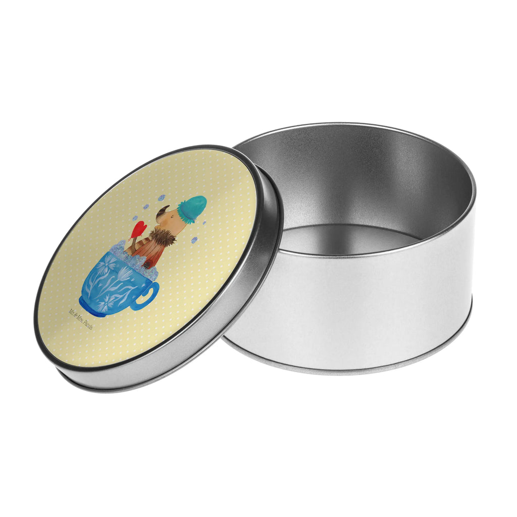 Round tin Moth foam bath gift box, tin, storage tin, storage, tin can, cookie tin, small animals, cute, funny, cute animal motives, hand drawn, small world, funny sayings, good mood, happy, gifts, gift ideas, special gifts, animal lover, card, WC, cup, bubble bath, bath, bathroom decoration, bathing, dreamy, time management, goals, dreaming, Moth, bathroom