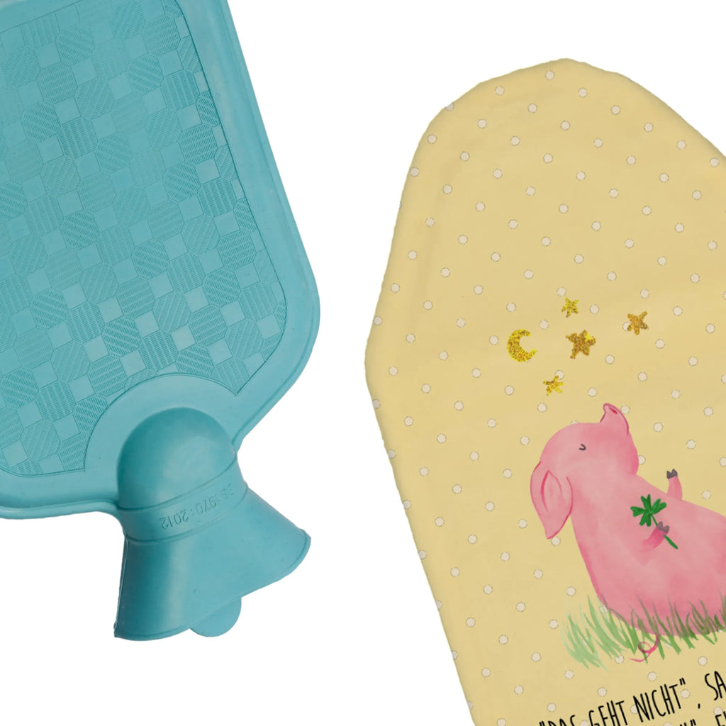 Hot water bottle Pig Luck grain pillow, children's hot water bottle, warming pad, Hot water bottle, small animals, cute, funny, cute animal motives, hand drawn, small world, funny sayings, good mood, happy, gifts, gift ideas, special gifts, animal lover, card, stars, lucky charm, Lucky bastard. Luck, goals, motivation, dreams, pig, asterisks, piglet