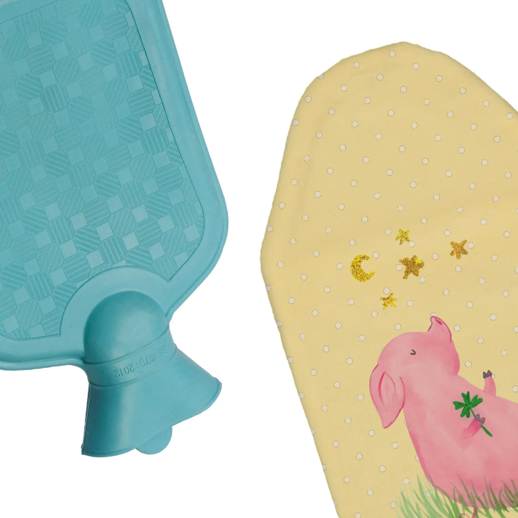 Hot water bottle Pig Luck grain pillow, children's hot water bottle, warming pad, Hot water bottle, small animals, cute, funny, cute animal motives, hand drawn, small world, funny sayings, good mood, happy, gifts, gift ideas, special gifts, animal lover, card, stars, lucky charm, Lucky bastard. Luck, goals, motivation, dreams, pig, asterisks, piglet