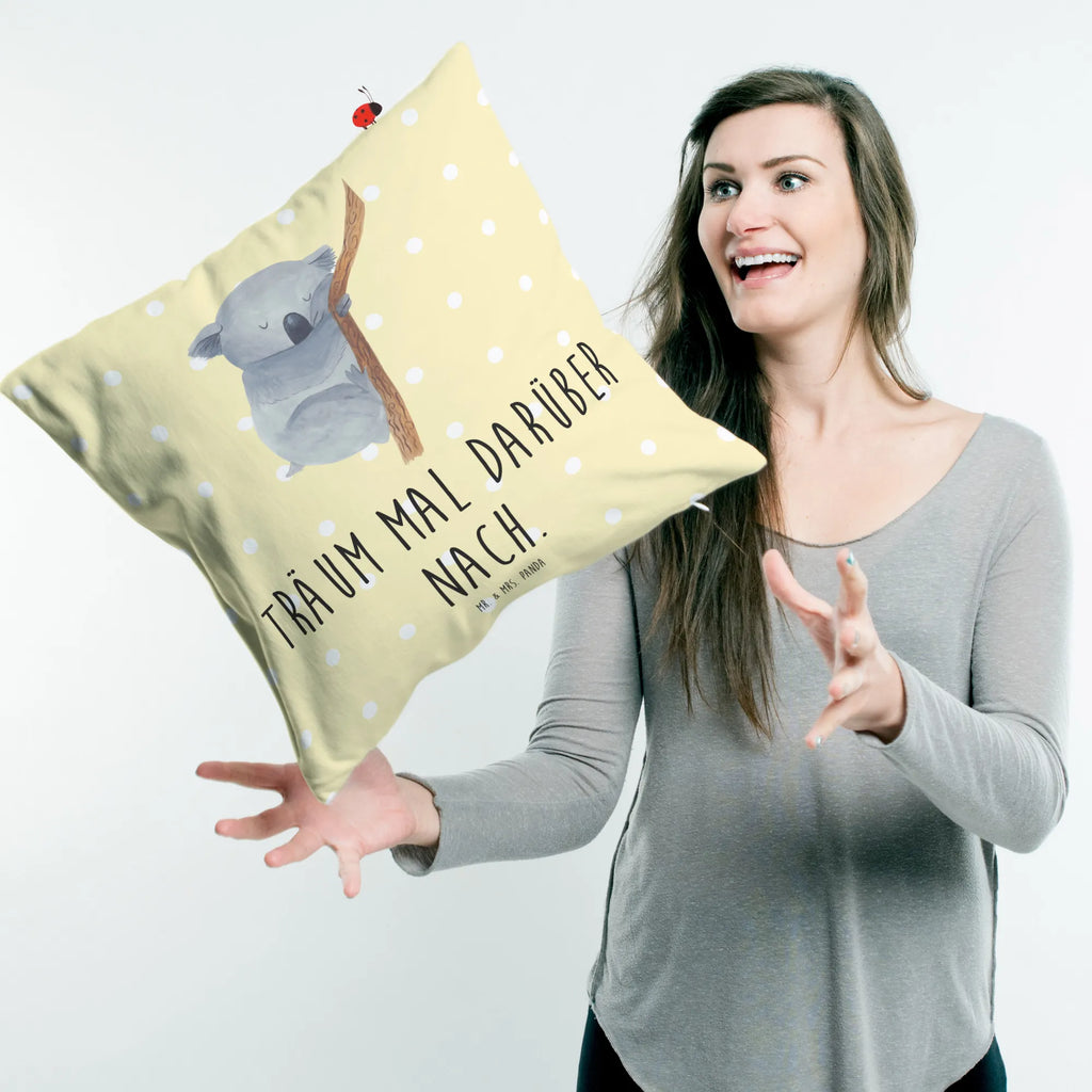 Cushion koala 40 x 40, pillows, settee, 40x40, soft, pad, pillow case, fluffy, bed, Pillow, bedroom, cushion, couch, sofa, small animals, cute, funny, cute animal motives, hand drawn, small world, funny sayings, good mood, happy, gifts, gift ideas, special gifts, animal lover, card, dream, dreamland, Koala, sleeping, bear, koala bear