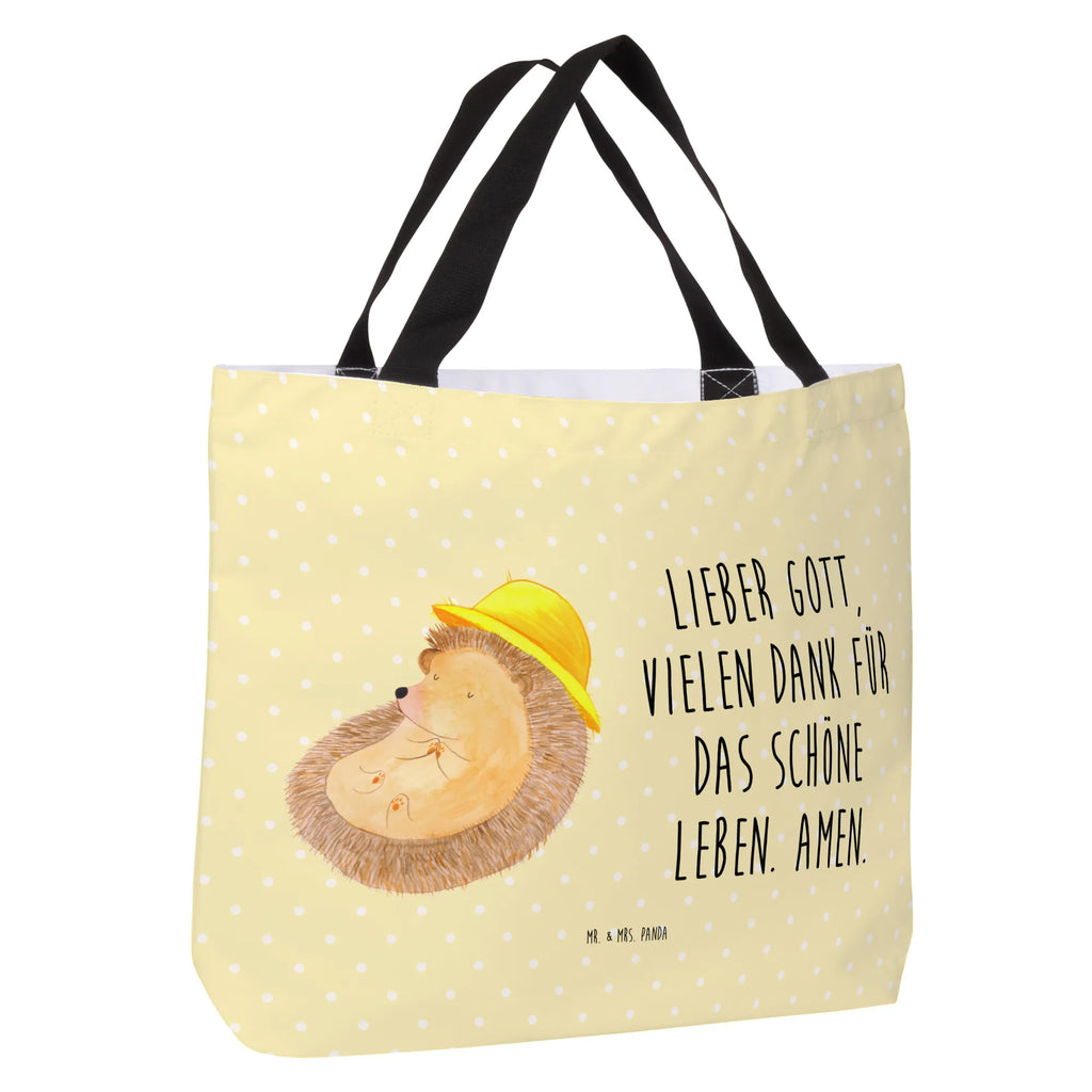 Shopper Igel Beten XXL Tasche, Einkaufsbeutel, Schultertasche, Tragebeutel, Shopper, Stofftasche, Alltagstasche, XL, Strandtasche, Einkaufstasche, Schulbeutel, Beutel, Schultasche, Ausflug, Tüte, Freizeittasche, Gute Laune, Lustige Sprüche, Tiermotive, Tiere, Igel, Amen, Genießen, Leben, Igel mit Hut, Dankbar sein, Beten, Gott, Dankbar, Dankbarkeit, Sonnenhut
