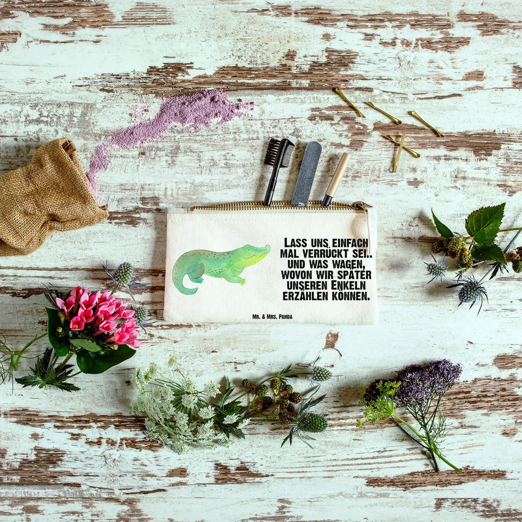 Schminktasche Krokodil toiletry bag, Federmappe, Waschtasche, Schminktäschchen, beauty case, utensilientasche, Schminktasche, Stiftemäppchen, Kosmetiktasche, aufbewahrungstasche, pencil case, Kulturbeutel, Etui, Schminkbeutel, Kosmetikbeutel, Schlampermäppchen, beauty tasche, Mäppchen, pinsel tasche, Kulturtasche, kosmetiktäschchen, Waschbeutel, aufbewahrungsbeutel, Meerestiere, Urlaub, Meer, Reiselust, Krokodile, Abenteuerlust, Beste Freundin, Spontan sein, Lieblingsmensch, Freundin, Verrückt sein, Krokodil